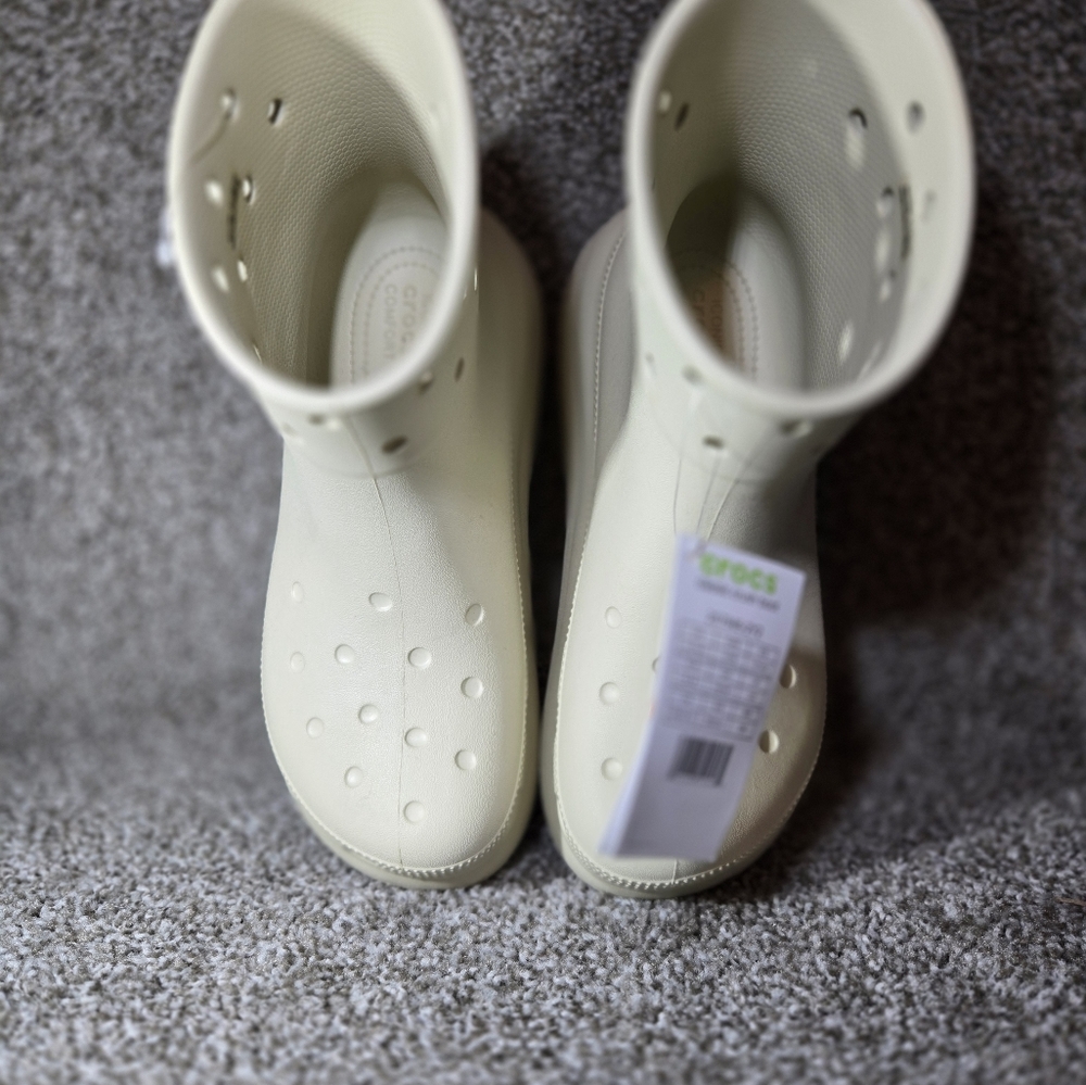 Crocs Classic Bone Waterproof Crush Rain Boots Unisex New 207946-2Y2 - Picture 12 of 16